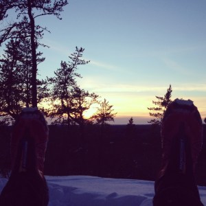 Salomon Snowcross sunset