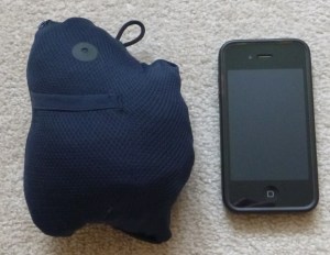 It stuffs into its own tiny pocket (and resembles a fish!)