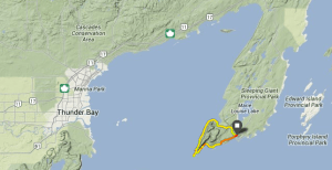 Our route around the Sleeping Giant