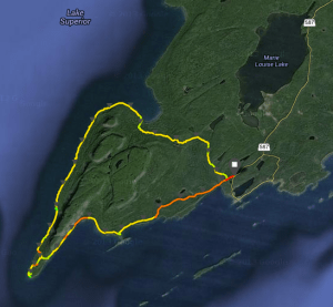 Our route around the Sleeping Giant
