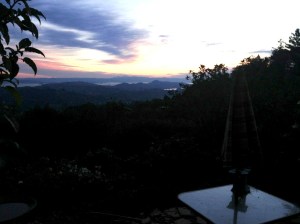 Sunrise from Mt. Tamalpais and our amazing lodging