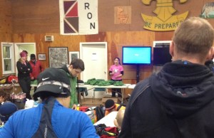 Race Director Diane giving us the pre-race briefing