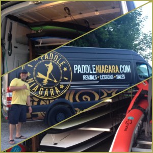 Tim Bala and the Paddle Niagara mobile!