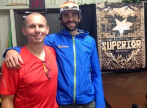 Ian Corless, host of my favourite podcast TalkUltra, and I at the pre-race meeting